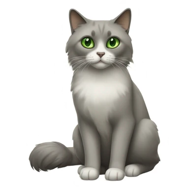 grey ragdoll cat and  brown cat with green eyes  sticker