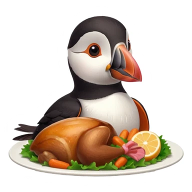 pink puffin roast dinner sticker