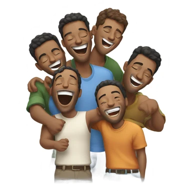 Men laughter  sticker