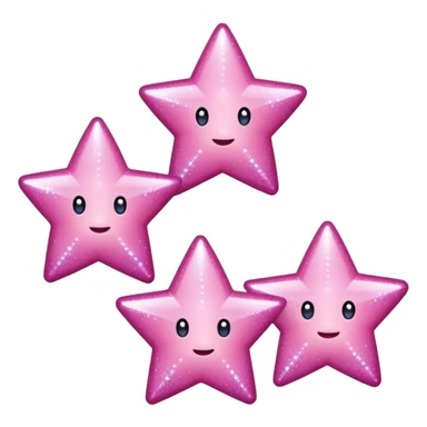 pink small three stars sparkling ✨ sticker