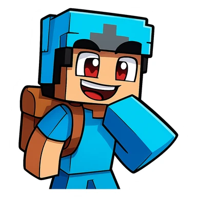 Isolate the main blue-armored character from the image, preserving all original details and colors, with a transparent background. sticker