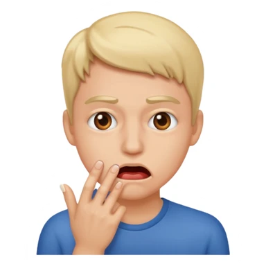 Nervous nail bitting sticker