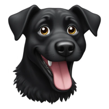Black silly dog sticker