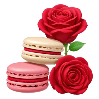 Le Durée Paris macaron et fleur red sticker