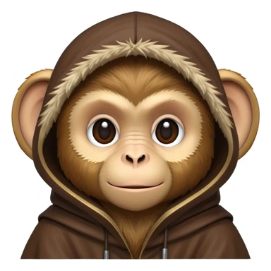 Jedi monkey with hood  sticker