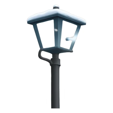 snow falling under a light post  sticker