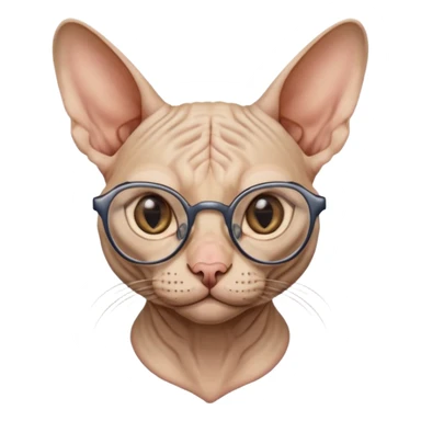 sfenks cat with glasses  sticker