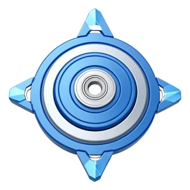 A blue Beyblade with 3 pointed blades like Victory Valtryek sticker