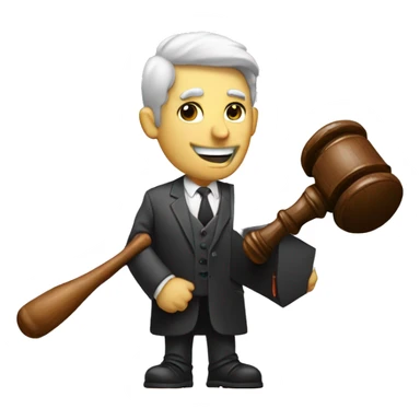 Auction man with a gavel sticker