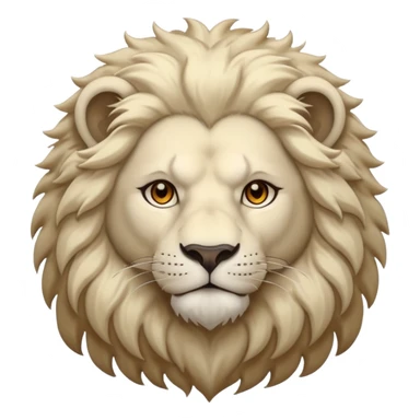 White lion with light brown eyes sticker