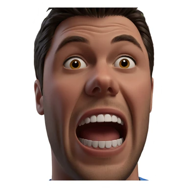 smiling boy showing teeth sticker