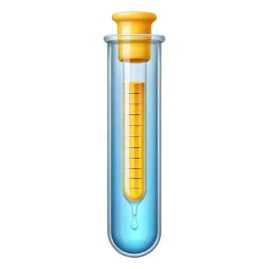 a test tube with a zipper sticker