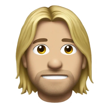 A kurt cobain emoji sticker