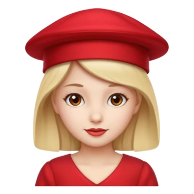 red hat and red dress girl sticker