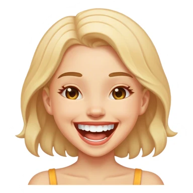 laugh girl sticker