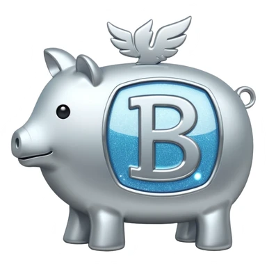 glitter white symbol bank sticker