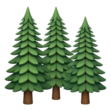 forest, small cute evergreen trees with a lot of leaves sticker