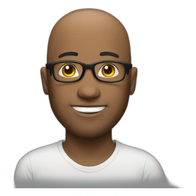 VIP bald guy with glasses sticker