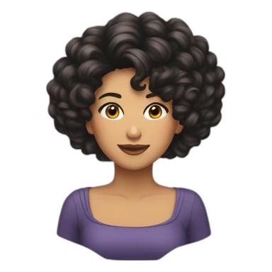 morena de cabelo cacheado sticker