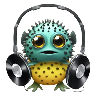 Pufferfish DJ  sticker