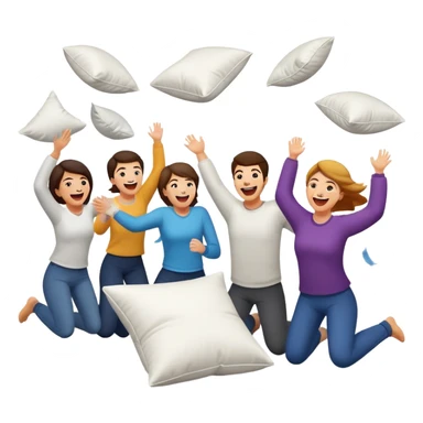 Epic pillow fight sticker