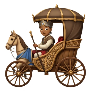 in medieval period  a man in a Carriage sticker