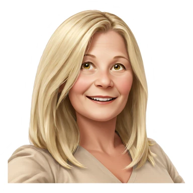 smiling blonde girl portrait sticker