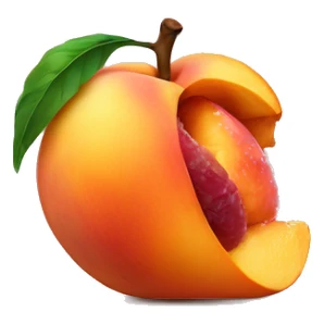 eating a wet juicy peach  sticker