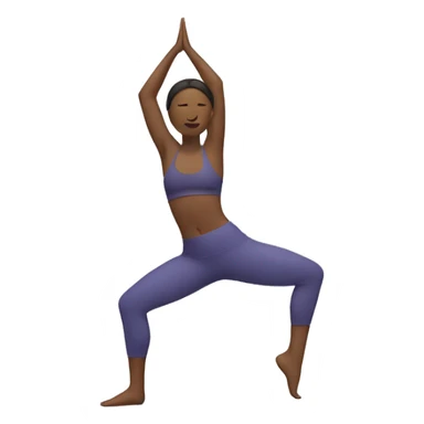 Yoga pose standing on one leg with other in air with arms in a binding in front of chest sticker