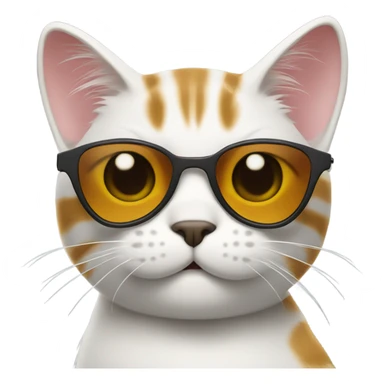 cat waving hello in subglasses sticker