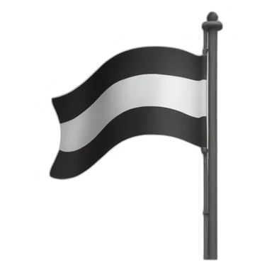 drapeau noire et blanc sticker