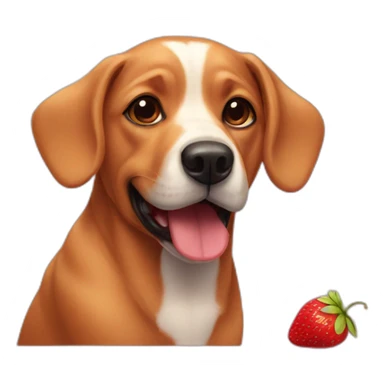 Strawberry dog sticker