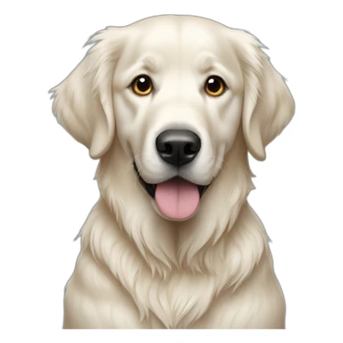 Pépé the confused white golden retriever sticker