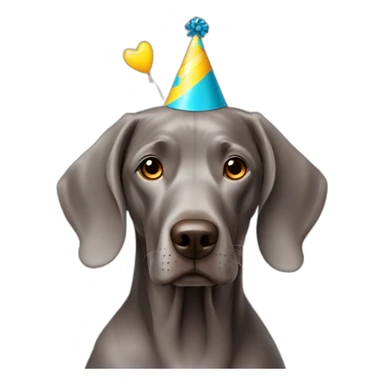 weimaraner birthday sticker