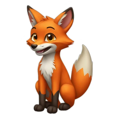 Fox wearing a Stitch costume sticker