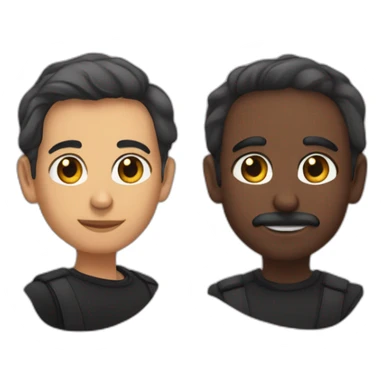 Zemmour et son ami de couleur de peau noir sticker