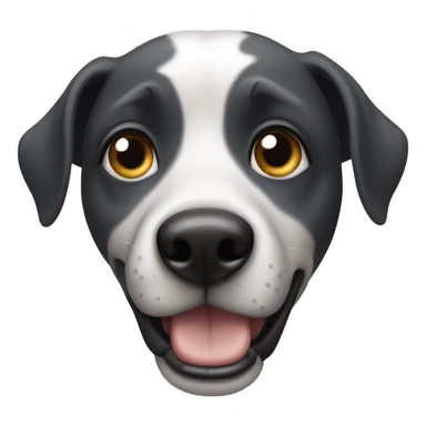 A dog with dilated pupils sticker