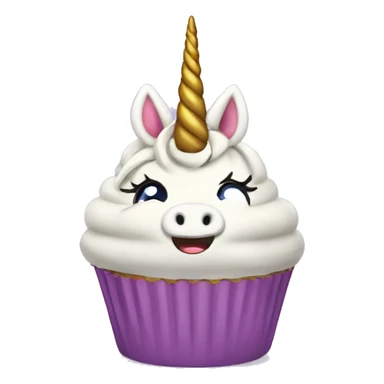 Unicorn cupcake  sticker