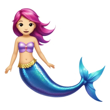 Shark with and mermaid tail sticker