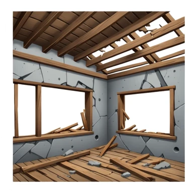 Damaged Building Interior sticker