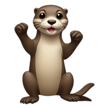 otter with post letters in paws sticker