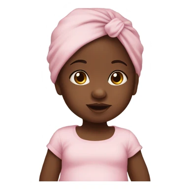 black newborn baby girl sticker