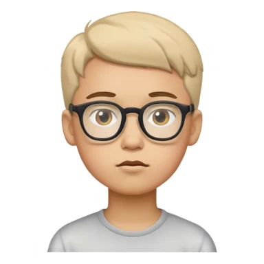 boy with glasses thought about it sticker