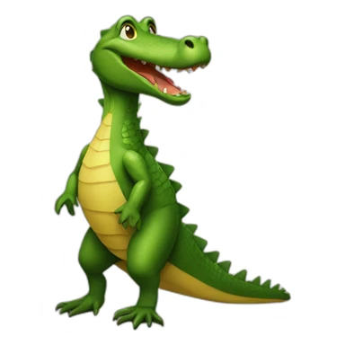 Aligator on chiken sticker