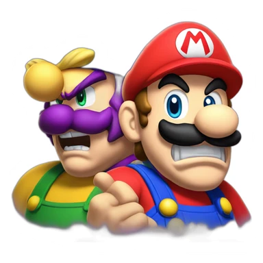 mario vs wario sticker
