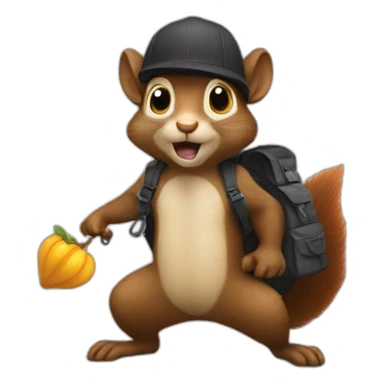 Squirrel as a thief sticker