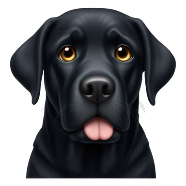 Sad puppy eyes black Labrador sticker