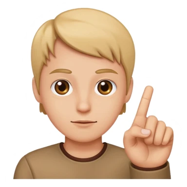 Straight face emoji flipping the bird sticker