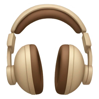 beige headphones with brown bows sticker