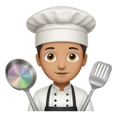 chef holding pan sticker